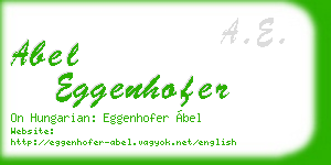 abel eggenhofer business card